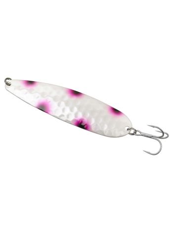 Trolling Blink Simris Perlemors hvid med pink og sorte prikker