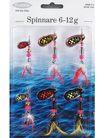 Spinner blanding med lette spinnere 6 til 10 g
