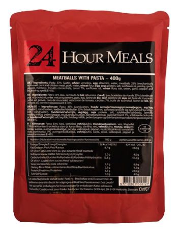 24H Kødboller m pasta Köttbullar m pasta
