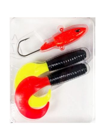Big Single Tail Jigs Sort Krop Store Jigs til Torsk Sej Helleflynder Gedde