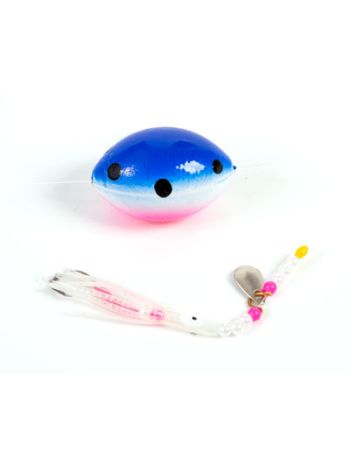 Flowing Blå Pink 2 Krogs Tungt Fladfiske Rig med Bom