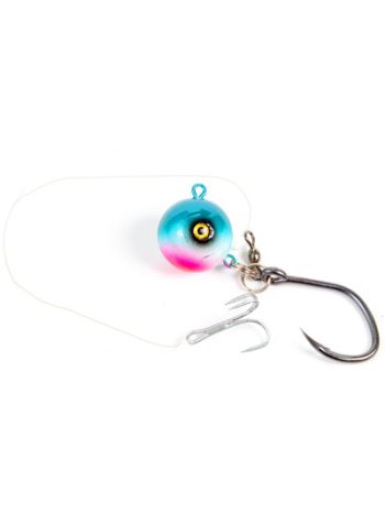 Deadbait Halibut Rig Blue Pink bruges til Helleflynder i Norge