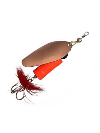 Myran Tuna Lax Hot Orange Kobber Spinner