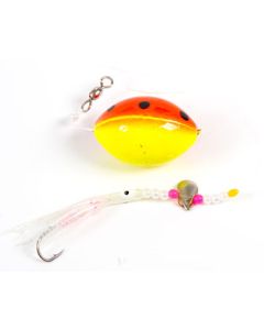 Flowing Rød Gul 2 Krogs Tungt Fladfiske Rig med Bom