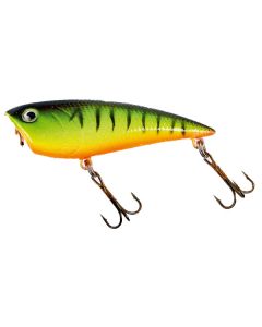 ECO Popper wobler Gul/grøn side med makrelstriber orange bug og sort ryg