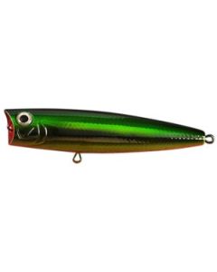 Popper Stor Wobler Grøn blank side guld/orange bug sort ryg store øjne