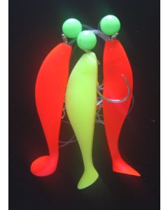 Forfang Torsk Røde og gule gummi fiske jigs Trendy Forfang 