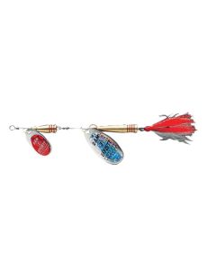 Dam Tandem Spinner Glitter Rød Sølv 20 G