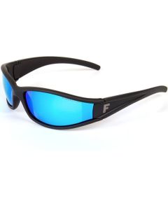 Fiskebriller Polariserende Mat Black Blue lens blå glas