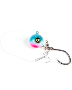 Deadbait Halibut Rig Blue Pink bruges til Helleflynder i Norge