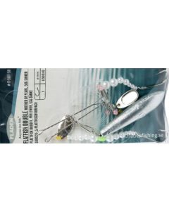 Fladfiske forfang med Hvide perlemors perler, bom og 50 g synk