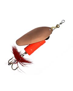 Myran Tuna Lax Hot Orange Kobber Spinner